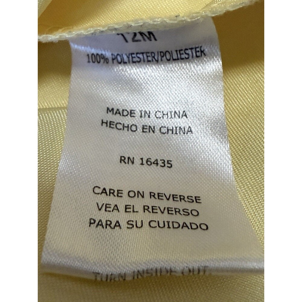 Nannette Baby 12M Butter Yellow Tulle Rosette Party Dress Bloomers Twins - Picture 13 of 16